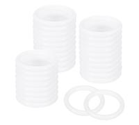 M METERXITY 50-Pack Dream Catcher Rings,1.1 Inch Plastic Macrame Wreath Floral Round Rings Plastic O Rings Hoop for DIY Wedding Wreath/Wall Hanging/Christmas/Camping White 0.14 Inch