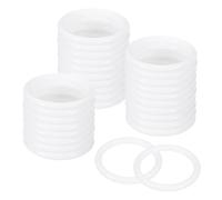 M METERXITY 50-Pack Dream Catcher Rings,1.8 Inch Plastic Macrame Wreath Floral Round Rings Plastic O Rings Hoop for DIY Wedding Wreath/Wall Hanging/Christmas/Camping White 0.2 Inch