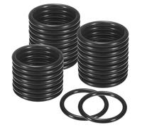 M METERXITY 50-Pack Dream Catcher Rings,2.2 Inch Plastic Macrame Wreath Floral Round Rings Plastic O Rings Hoop for DIY Wedding Wreath/Wall Hanging/Christmas/Camping Black 0.22 Inch