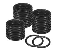 M METERXITY 50-Pack Dream Catcher Rings,2.4 Inch Plastic Macrame Wreath Floral Round Rings Plastic O Rings Hoop for DIY Wedding Wreath/Wall Hanging/Christmas/Camping Black 0.24 Inch