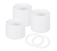 M METERXITY 50-Pack Dream Catcher Rings,2.4 Inch Plastic Macrame Wreath Floral Round Rings Plastic O Rings Hoop for DIY Wedding Wreath/Wall Hanging/Christmas/Camping White 0.24 Inch