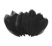 M METERXITY 50-Pack Goose Feathers, 1.6-3 Inch / 4-8cm Bulk Natural Goose Feathers for Crafting/Wedding/Dream Catcher/DIY Crafts Decorations[Black]