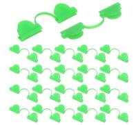 M METERXITY 50-Pack Greenhouse Clamps for 1/5 Inch PVC Pipe, Double Greenhouse Film Clamps Shading Net Rod Clip for Garden Net/Row Cover/Greenhouse Plastic Sheeting [Grass Green]