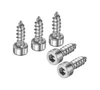 M METERXITY 50-Pack Hex Socket Head Cap Self-Tapping Screw, M4x12mm Stainless Steel Hex Drive Self Tapping Point for Furniture/Machinery/DIY Projects, Hexagon Drilling Screws