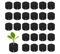 M METERXITY 50-Pack Hydroponics Sponges, 1.57 Inch Growing Media Cylindrical Sponges for Planting Gardening Tool/Grow Seedlings/Home Vegetable Flower, Soilless Cultivation Seedling [Black]