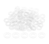 M METERXITY 50-Pack M12 PVC Flat Washers, 12mm ID 24mm OD 1mm Thick Plastic Clear Shower Door Handle Washers Spacer for Automotive/Towel Bars Replacement, Sealing Spacer Gasket Ring