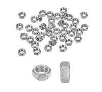 M METERXITY 50-Pack Metric Hex Nuts M5 x 0.8mm Thread Stainless Steel Hexagon Nut Hex Nut Metric Nuts for Machinery/Automotive/Repair/Industrial