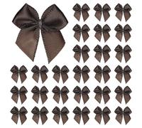 M METERXITY 50-Pack Mini Craft Ribbon Bow 1x1 inch, Brown