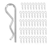 M METERXITY 50-Pack R-Shaped Cotter Pin, M1.2x25mm Stainless Steel Hairpin Hardware Spring R Clips for Trailer Locking/Trucks/Trucks Lock System, Heavy Retainer Pins