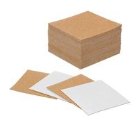 M METERXITY 50-Pack Self-Adhesive Cork Sheets, 4 x 4 Inch Cork Coaster Backing, Square Backing Cork Tiles Mat for DIY Coasters/Craft Accessories/Adhesive Cork Board [1mm Thick]
