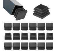 M METERXITY 50-Pack Tubing End Caps 7/8 x 7/8 Inch OD Plastic Square Hole | Fitting for 20x20mm ID Tubing, Hole Plugs Inserts for Chair Leg/Fitness Equipment, Glides Fence Plug Floor Protectors