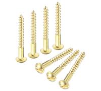 M METERXITY 50-Pack Wood Screws, M2.5 x 22mm Brass Slotted Round Head Self-Tapping Screw Indoor Fasteners for Woodworking/Furniture Repair/Industry/Gardening/DIY Crafts Decorative Screws