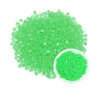 M METERXITY 500-Pack Glow in the Dark Rocks, 0.31"-0.47" Resin Outdoor Garden Decorations Luminous Pebbles Stones for Garden Plants/Aquarium/Backyard Path, Aquarium Gravel [Cyan]