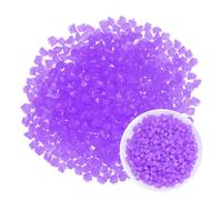 M METERXITY 500-Pack Glow in the Dark Rocks, 0.51" Resin Outdoor Garden Decorations Luminous Rhombus Stones for Garden Plants/Aquarium/Backyard Path, Aquarium Gravel [Violet]