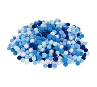 M METERXITY 500-Pack Pom Poms for Craft, 0.39" (10mm) Polyester Blue Series Soft and Fluffy Pompom for Arts Craft Making/Decorations/DIY Projects, Multicolor Pompoms Balls