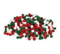 M METERXITY 500-Pack Pom Poms for Craft, 0.39" (10mm) Polyester Christmas Series Soft and Fluffy Pompom for Arts Craft Making/Decorations/DIY Projects, Multicolor Pompoms Balls