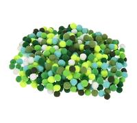 M METERXITY 500-Pack Pom Poms for Craft, 0.39" (10mm) Polyester Green Series Soft and Fluffy Pompom for Arts Craft Making/Decorations/DIY Projects, Multicolor Pompoms Balls