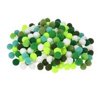 M METERXITY 500-Pack Pom Poms for Craft, 0.59" (15mm) Polyester Green Series Soft and Fluffy Pompom for Arts Craft Making/Decorations/DIY Projects, Multicolor Pompoms Balls