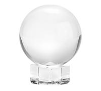 M METERXITY 50mm/2 Inch K5 Crystal Glass Ball with Stand Solid Crystal Ball Sphere Ornament for Home/Office/Photography/Magic [Clear]