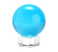 M METERXITY 50mm/2 Inch K5 Crystal Glass Ball with Stand Solid Crystal Ball Sphere Ornament for Home/Office/Photography/Magic [Lake Blue]