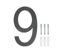 M METERXITY 6 Inch 304 Stainless Steel Floating House Numbers, Modern House Number 9 with Nail Kit and Instructions, Exterior House Numbers for Outside/Mailbox [Black]