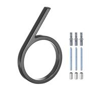 M METERXITY 6 Inch Floating House Number, Metal Modern House Address Number 6 with Nail Kit for Outside/Garden/Mailbox [Black]