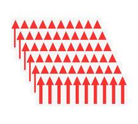 M METERXITY 6-Pack Arrow Sticker, 2 x 1 Inch/ 50 x 15 mm PVC Waterproof Self-Adhesive Directional Arrows Removable Directional Floor Decal Stickers for Wall Marking/Road Sign [Red]