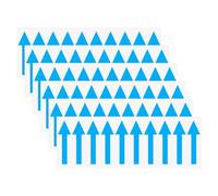 M METERXITY 6-Pack Arrow Sticker, 2 x 1 Inch/ 50 x 15 mm PVC Waterproof Self-Adhesive Directional Arrows Removable Directional Floor Decal Stickers for Wall Marking/Road Sign [Blue]