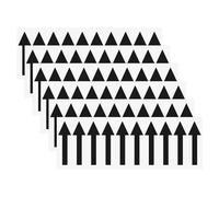 M METERXITY 6-Pack Arrow Sticker, 2 x 1 Inch/ 50 x 15 mm PVC Waterproof Self-Adhesive Directional Arrows Removable Directional Floor Decal Stickers for Wall Marking/Road Sign [Black]