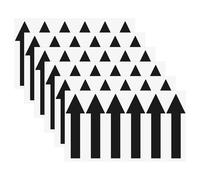 M METERXITY 6-Pack Arrow Sticker, 4 x 1 Inch/ 100 x 30 mm PVC Waterproof Self-Adhesive Directional Arrows Removable Directional Floor Decal Stickers for Wall Marking/Road Sign [Black]