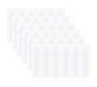 M METERXITY 6-Pack Arrow Sticker, 4 x 1 Inch/ 100 x 30 mm PVC Waterproof Self-Adhesive Directional Arrows Removable Directional Floor Decal Stickers for Wall Marking/Road Sign [White]