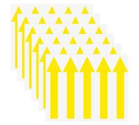 M METERXITY 6-Pack Arrow Sticker, 5 x 1 Inch/ 120 x 30 mm PVC Waterproof Self-Adhesive Directional Arrows Removable Directional Floor Decal Stickers for Wall Marking/Road Sign [Yellow]