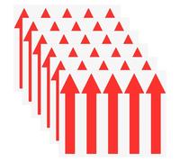 M METERXITY 6-Pack Arrow Sticker, 5 x 1 Inch/ 120 x 30 mm PVC Waterproof Self-Adhesive Directional Arrows Removable Directional Floor Decal Stickers for Wall Marking/Road Sign [Red]