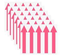 M METERXITY 6-Pack Arrow Sticker, 5 x 1 Inch/ 120 x 30 mm PVC Waterproof Self-Adhesive Directional Arrows Removable Directional Floor Decal Stickers for Wall Marking/Road Sign [Rose Red]