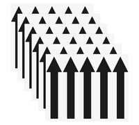 M METERXITY 6-Pack Arrow Sticker, 5 x 1 Inch/ 120 x 30 mm PVC Waterproof Self-Adhesive Directional Arrows Removable Directional Floor Decal Stickers for Wall Marking/Road Sign [Black]