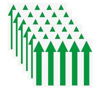 M METERXITY 6-Pack Arrow Sticker, 5 x 1 Inch/ 120 x 30 mm PVC Waterproof Self-Adhesive Directional Arrows Removable Directional Floor Decal Stickers for Wall Marking/Road Sign [Green]