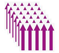 M METERXITY 6-Pack Arrow Sticker, 5 x 1 Inch/ 120 x 30 mm PVC Waterproof Self-Adhesive Directional Arrows Removable Directional Floor Decal Stickers for Wall Marking/Road Sign [Purple]