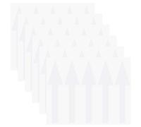 M METERXITY 6-Pack Arrow Sticker, 6 x 2 Inch/ 150 x 37 mm PVC Waterproof Self-Adhesive Directional Arrows Removable Directional Floor Decal Stickers for Wall Marking/Road Sign [White]