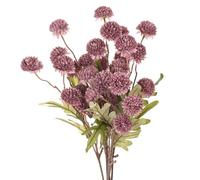 M METERXITY 6-Pack Artificial Chrysanthemum Ball Flowers,20 Inch 5-heads Faux Chrysanthemum Silk Bouquets Real Touch Faux Flowers for Home/Wedding/Christmas/Party[Dark Brown]