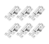 M METERXITY 6-Pack Barrel Bolt Latch, 2.4 Inch Stainless Steel Slide Bolt Latch Slide Locks for Inside Doors/Windows/Cabinets, Thickened Keyless Entry Door Lock [Silver]