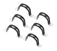 M METERXITY 6-Pack Cable Clamps, 2-3/16 Inch/ 55 mm 304 Stainless Steel Rubber Cushioned Insulated Cable Clamp U Shape Metal Holder for Tube/Wire/Pipe/Loop Installation