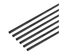 M METERXITY 6-Pack Carbon Fiber Rods, 400mm Length 1mm Dia Carbon Fiber Solid Matte Pole for RC Airplane/DIY Craft/Quadcopter Arm/Scale Model Kite Wing Tube [15.75 x 0.04IN]