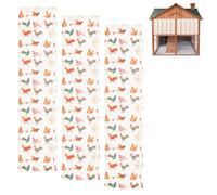 M METERXITY 6-Pack Chicken Nest Box Curtains, 19.3" x 4.3" Polyester Home Partition Curtain with Simple Button Closure for Laying Eggs/Windproof/Lightproof [White 1]