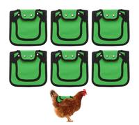 M METERXITY 6-Pack Chicken Saddle for Hens, 9.8 Inch Canvas Chicken Apron Back Protector with Adjustable Strap for Protecting Bird Back Feathers, Poultry Saver [Grass Green]