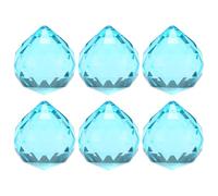 M METERXITY 6-Pack Crystal Ball Prisms, 33.5mm/1.32 Inch Chandelier Pendant Maker Hanging Crystals Chandelier Prisms for Home/Windows/Garden/DIY Decoration[Dark Blue]