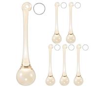 M METERXITY 6-Pack Crystal Raindrop Prisms, 78mm Replacement Chandelier Teardrop Icicle Drops Hanging Pendant for Lamp/Garden/DIY Decoration, Crystal Suncatcher [Champagne]
