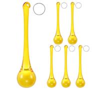 M METERXITY 6-Pack Crystal Raindrop Prisms, 78mm Replacement Chandelier Teardrop Icicle Drops Hanging Pendant for Lamp/Garden/DIY Decoration, Crystal Suncatcher [Golden Yellow]