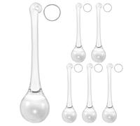 M METERXITY 6-Pack Crystal Raindrop Prisms, 78mm Replacement Chandelier Teardrop Icicle Drops Hanging Pendant for Lamp/Garden/DIY Decoration, Crystal Suncatcher [Clear]