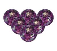 M METERXITY 6-Pack Decorative Ball for Bowls, 2.4 Inch Mosaic Glass Balls Decorative Glass Orbs for Home Decor/Dining Tables/Wedding Party/Coffee Table/Centerpiece Decor [Purple]