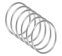 M METERXITY 6-Pack Dream Catcher Rings,1.8 Inch Metal Macrame Wreath Floral Round Rings Crafts Hoop for DIY Wedding Wreath/Wall Hanging Crafts/Christmas Decor[Silver]